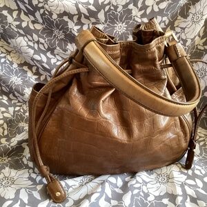 Cole Haan Leather Drawstring Handbag